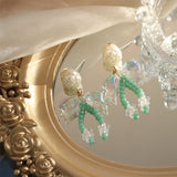 Original Design Camellia Mermaid Shiny Bow Stud – Holiday Gift Ideas — 2