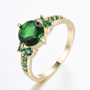 Rhinestone Zircon Four-claw Round Ring – Thoughtful Gifts — 4