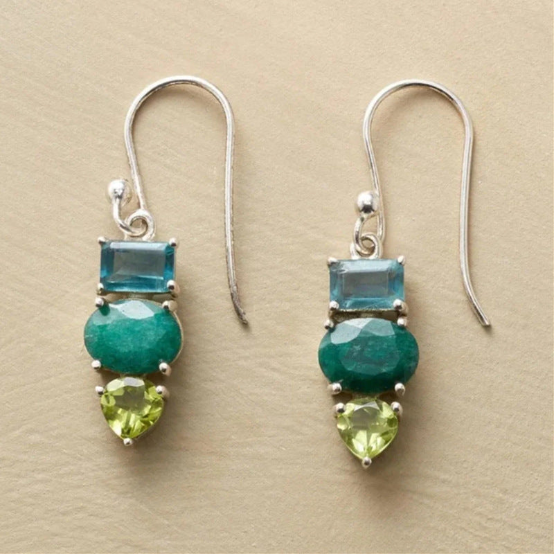 Geometry Pattern Vintage Emerald Rhinestone – Jewelry Gift Ideas — 1