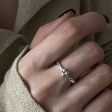 Texture Metal Asterism Open Ring For Women – Gifts for Her — 2