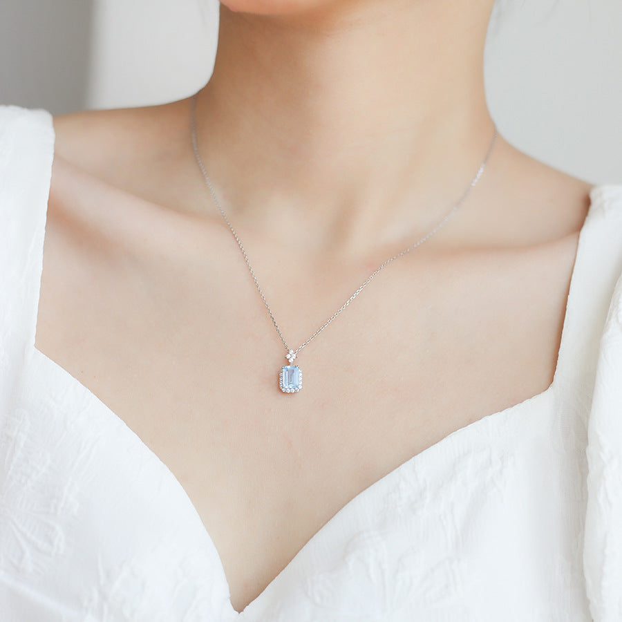 Perfume Bottle Necklace Women's Blue Topaz – Jewelry Gift Ideas — 1