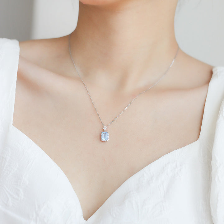 Perfume Bottle Necklace Women's Blue Topaz – Jewelry Gift Ideas — 1