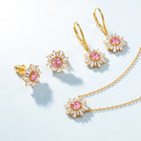 Women's Fashion Full Diamond Sun Flower Earrings – Stylish Gifts — 2