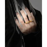 Women's Irregular Texture S925 Sterling Silver Open – Gifts for Her — 7