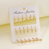 Creative Fashionable Golden Twist Earrings Suit – Thoughtful Gifts — 13