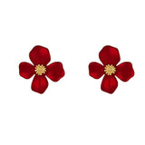 Red Petals Elegant High Sense New Year Earrings – Holiday Gift Ideas — 9