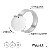 6MM Wide Hanging Wafer Fashion Simple Titanium Steel – Stylish Gifts — 3