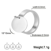 6MM Wide Hanging Wafer Fashion Simple Titanium Steel – Stylish Gifts — 3