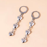 Interlocking Little Love Heart Dangle Earrings – Gifts for Couples — 2