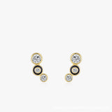 Women's Sterling Silver Black Round Bubble Stud – Gifts for Her — 6