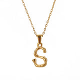 Hip Hop Bamboo 18K Stainless Steel Letter Pendant – Jewelry Gift Ideas — 13