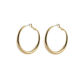 Classic Commuter Metal Large Hoop Earrings – Birthday Gifts — 7