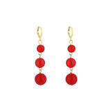 Women's Red Pearl Festive Earrings – Gifts for Her — 7