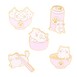 Kitty Brooch Bowl Cat Badge Golden M Badge Clothing – Stylish Gifts — 3
