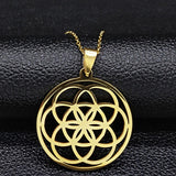 Hollow Circle Ring Pendant Flower Of Life Sacred – Jewelry Gift Ideas — 4