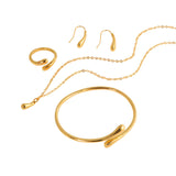 Four-piece Drop-shaped Necklace Earring Ring – Jewelry Gift Ideas — 4