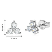 Four Leaf Clover Ear Stud D Color Moissanite – Everyday Gifts — 3