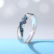 Creative Van Gogh's Starry Sky Couple Ring – Gifts for Couples — 3