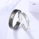 Black And White Heartbeat Couple Ring Niche Design – Gifts for Couples — 6