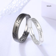 Black And White Heartbeat Couple Ring Niche Design – Gifts for Couples — 6