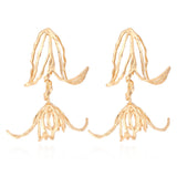 Women's Fashion Vintage Metal Leaf Flower Earrings – Stylish Gifts — 6