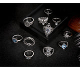 Turtle Cross Lotus Combination 11 Piece Rings – Everyday Gifts — 4