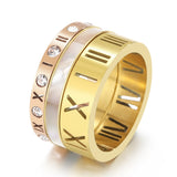 Stainless Steel Multi Ring Combination Roman Letter – Useful Gifts — 17