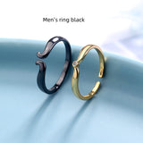 Simple Black And White Wings Couple's Ring – Gifts for Couples — 8