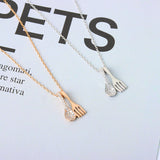 Sterling Silver Full Diamond Small Spoon Necklace – Jewelry Gift Ideas — 6