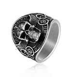 Punk Locomotive Skull Trendy Men's Ring – Gifts for Him — 4