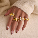 Real Gold Plating Exquisite Gang Drill Pearl Ring – Stylish Gifts — 2