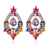 Alloy Diamond Marquise Flower Stud Women's Earrings – Gifts for Her — 3