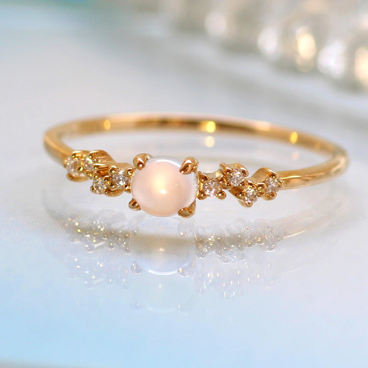 Women's Natural Blue Moonstone Ring – Gifts for Her — 1