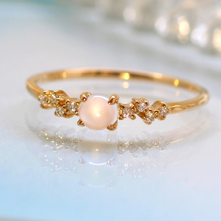 Women's Natural Blue Moonstone Ring – Gifts for Her — 1
