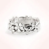 14K Rose Gold Flower 925 Silver Ring Hand Jewelry – Jewelry Gift Ideas — 2