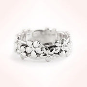 14K Rose Gold Flower 925 Silver Ring Hand Jewelry – Jewelry Gift Ideas — 2