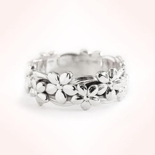 14K Rose Gold Flower 925 Silver Ring Hand Jewelry – Jewelry Gift Ideas — 2