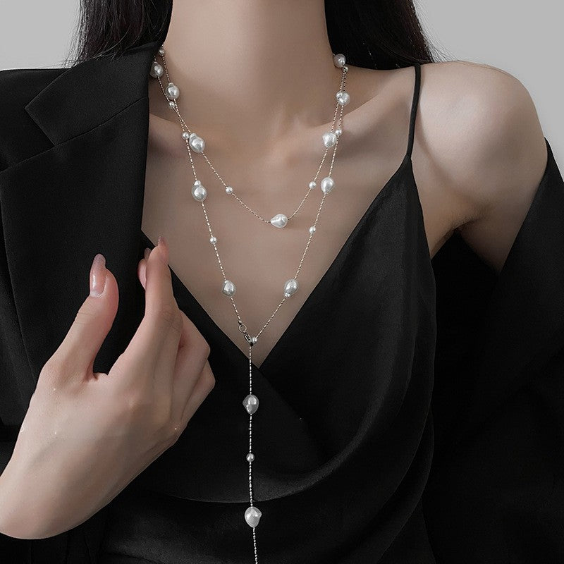 Irregular Long Pearl Necklace Niche – Jewelry Gift Ideas — 1