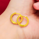 Alluvial Gold Women's Girl Pattern Hook Earrings Twist – Gifts for Her — 2