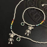 Sterling Silver Rainbow Ball Bear Necklace – Jewelry Gift Ideas — 4