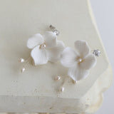 Ceramic Flower Earrings 3.8 Cm Diameter Large Flowers – Useful Gifts — 1