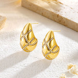 Fashion Earrings Cross Diamond Design – Stylish Gifts — 2
