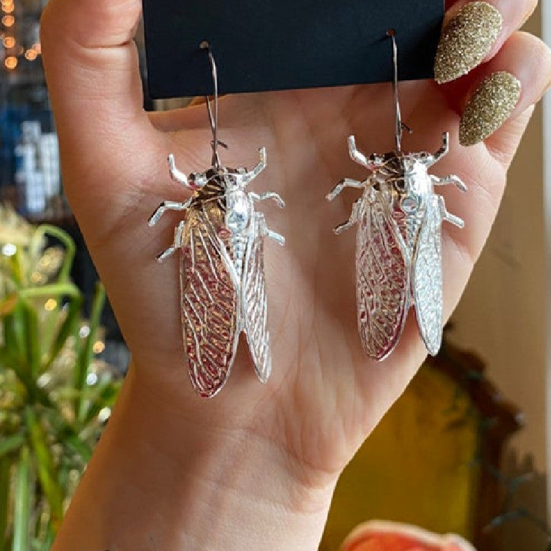 Gothic Alloy Cicada Insect Earrings European – Jewelry Gift Ideas — 1