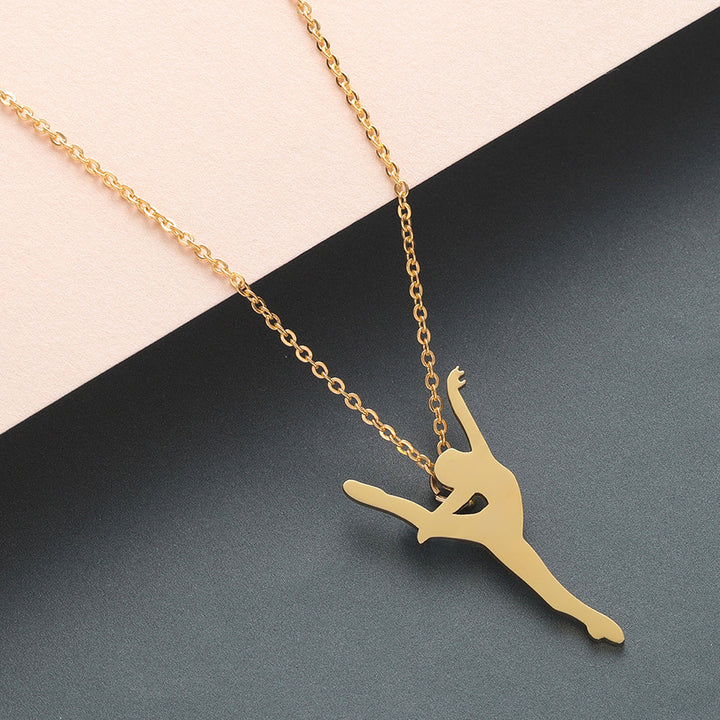 Dancer Girl Sports Necklace Pendant – Jewelry Gift Ideas — 1