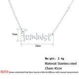 Name Feminist Necklace Women's Handwritten Chain – Jewelry Gift Ideas — 3