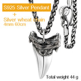 Men's Shark Tooth Shape Pendant Necklace Clavicle – Jewelry Gift Ideas — 4