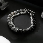 Natural Stone Frosted Bead Chain Beaded Titanium – Jewelry Gift Ideas — 3