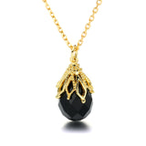Natural Water Drop Black Agate Pendant Earrings – Jewelry Gift Ideas — 5