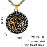 Mens Fashion Viking Wolf Head Rune Pendant – Jewelry Gift Ideas — 9