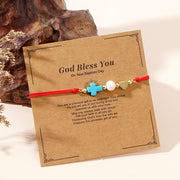Blue Pine Cross Peach Heart Pearl Carrying Strap – Useful Gifts — 4